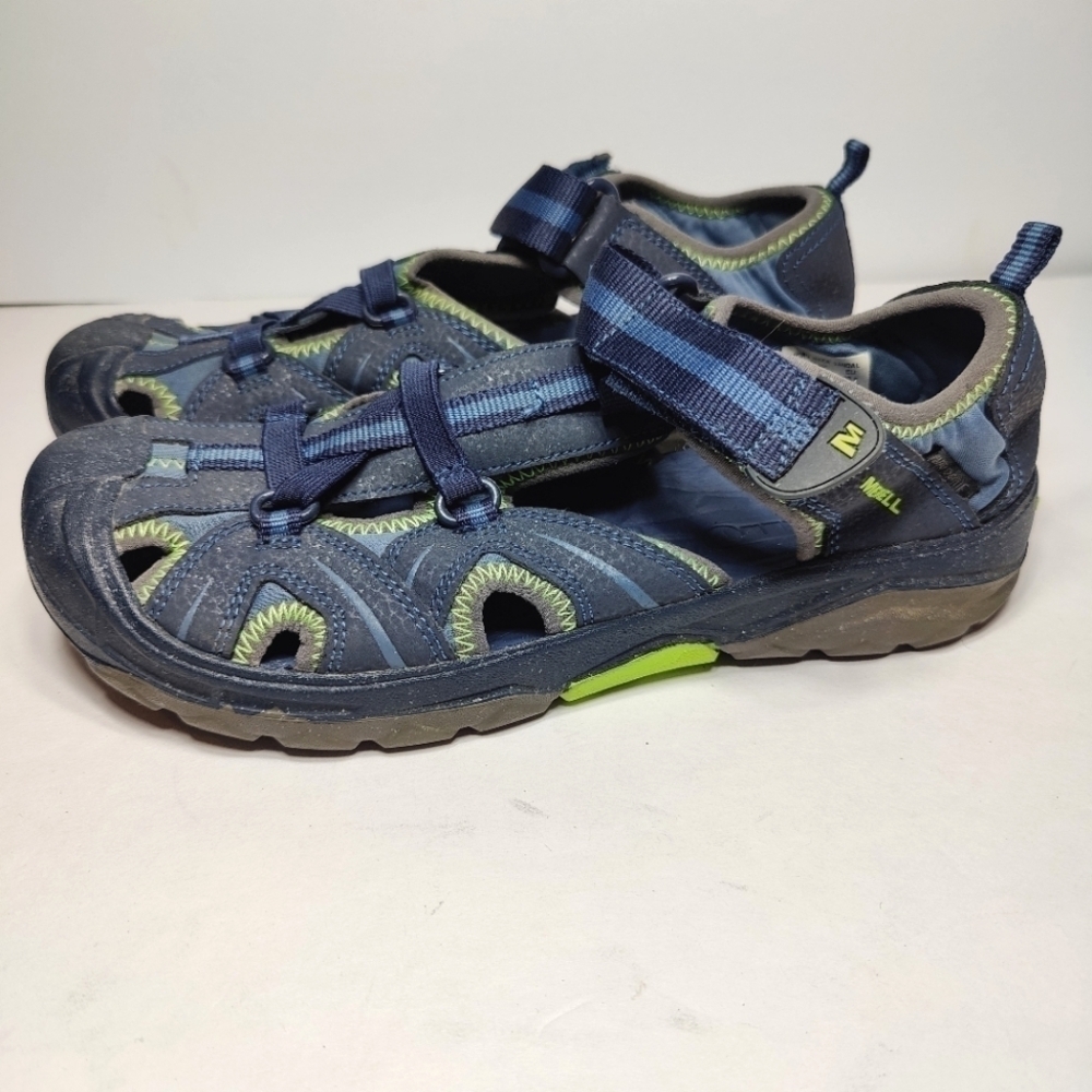 Merrell Hydro Hiker Sport Outdoor Waterproof Sandals Blue Green Size 7M